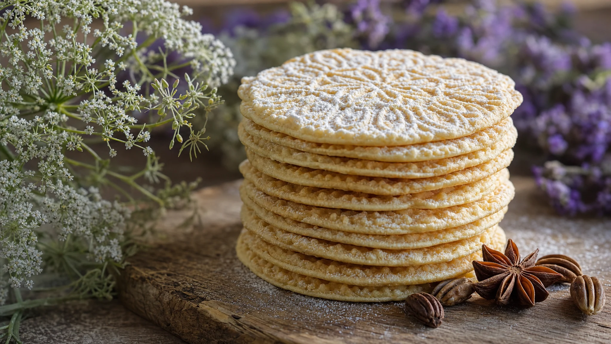 Anise Pizzelle Recipe Made with Anise Oil